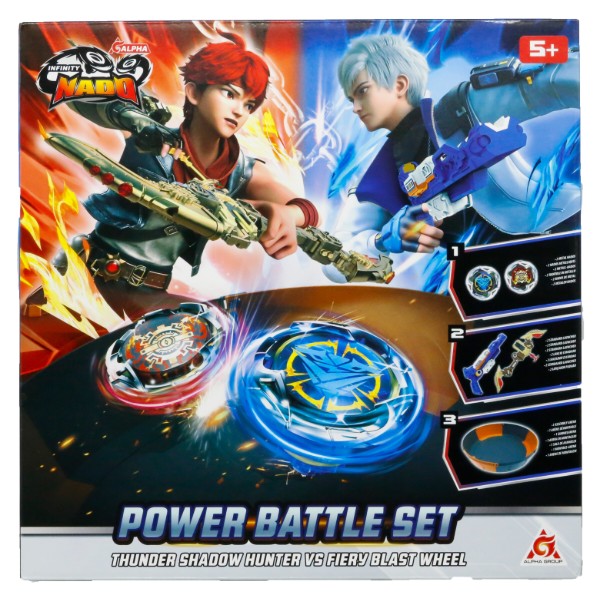 Фото - Набір дзиг Infinity Nado VII Power Battle Set Thunder Shadow Hunter vs Fiery Blast Wheel (EU664180)